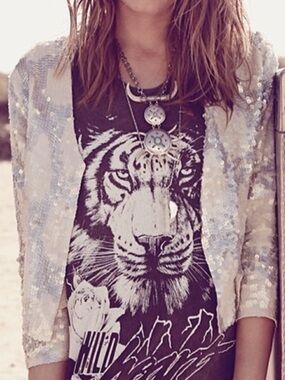 ✨Vintage✨ Spell Original Rattlesnake Sequin Jacket